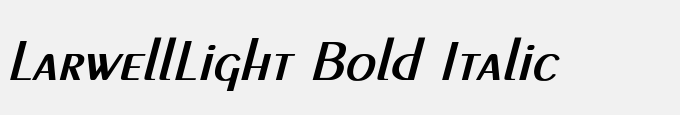 Larwell-Light Bold Italic
