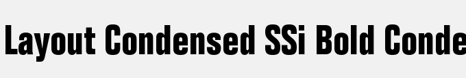 Layout Condensed SSi Bold Condensed