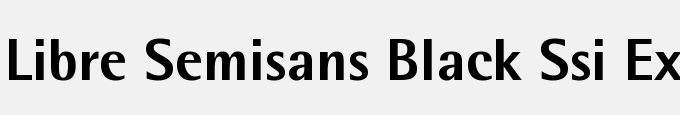 Libre Semi Sans Black SSi Extra Bold