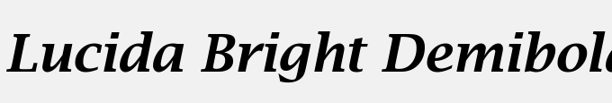 Lucida Bright Demibold Italic