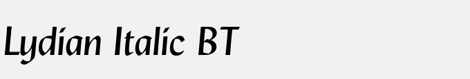 Lydian Italic BT