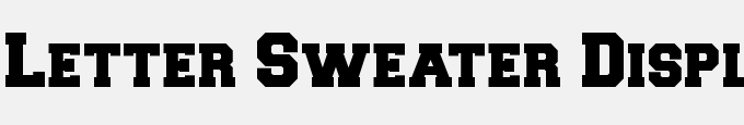 Letter Sweater Display SSi Black