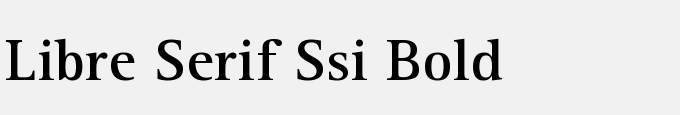 Libre Serif SSi Bold