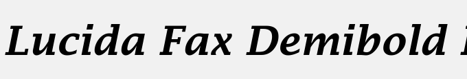 Lucida Fax Demibold Italic