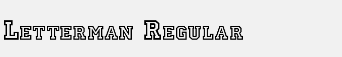 Letterman Regular