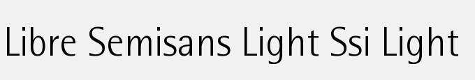 Libre Semi Sans Light SSi Light