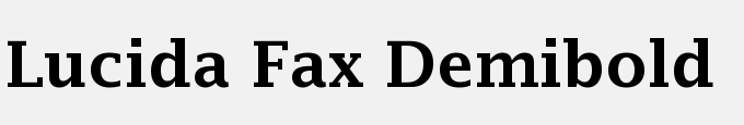 Lucida Fax Demibold