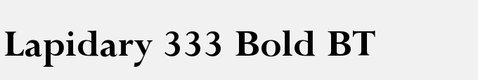 Lapidary 333 Bold BT
