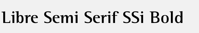 Libre Semi Serif SSi Bold