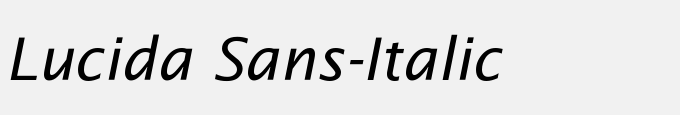 Lucida Sans-Italic