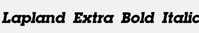 Lapland Extra Bold Italic