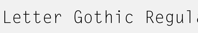 Letter Gothic Regular