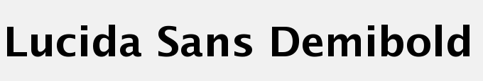 Lucida Sans Demibold
