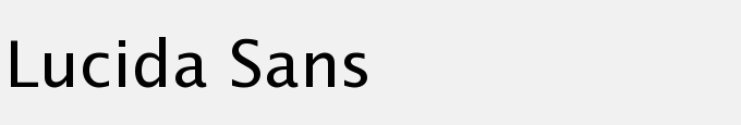 Lucida Sans Regular