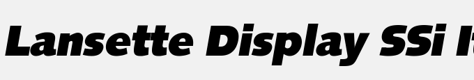 Lansette Display SSi Italic