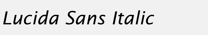 Lucida Sans Italic