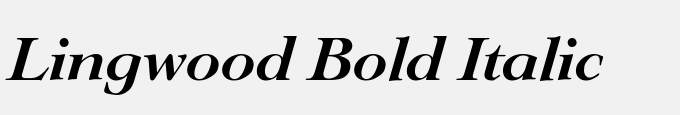Lingwood Bold Italic