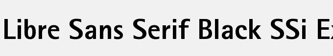 Libre Sans Serif Black SSi Extra Bold