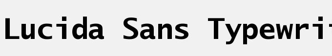 Lucida Sans Typewriter Bold