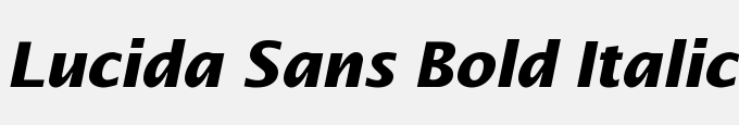 Lucida_Sans Bold Italic