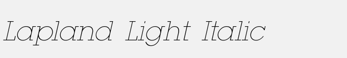 Lapland Light Italic