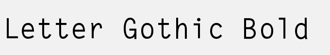 Letter Gothic Bold