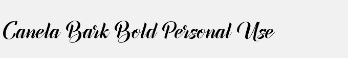 Canela Bark Bold Personal Use