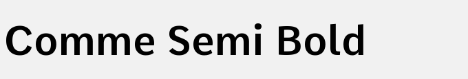 Comme Semi Bold