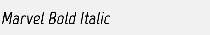 Marvel Bold Italic