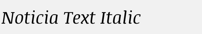 Noticia Text Italic