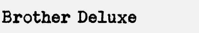 Brother Deluxe 1350 Font