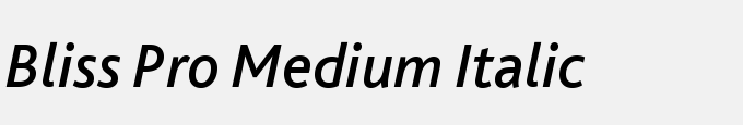 Bliss Pro Medium Italic