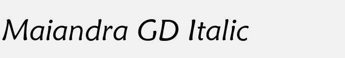 Maiandra GD Italic