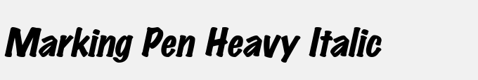 Marking Pen Heavy Italic
