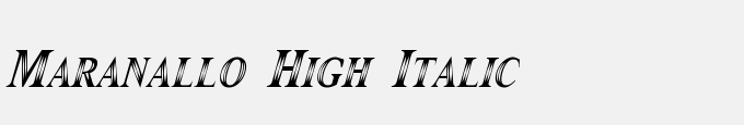 Maranallo High Italic