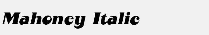 Mahoney Italic