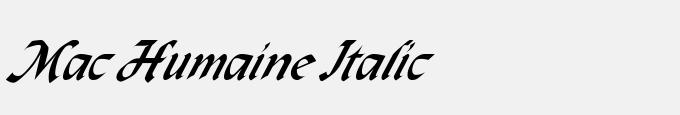 Mac Humaine Italic