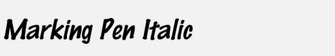 Marking Pen Italic