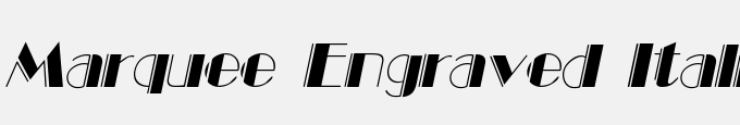 Marquee Engraved Italic