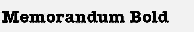 Memorandum Bold