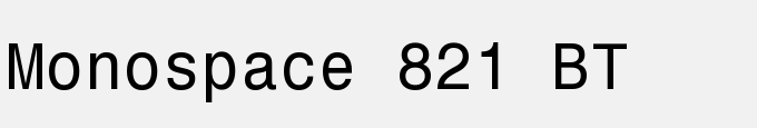 Monospace 821 BT