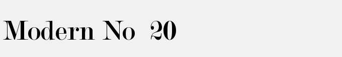 Modern No. 20