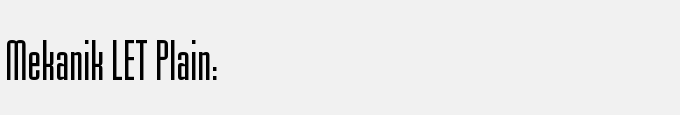 Mekanik LET Plain: