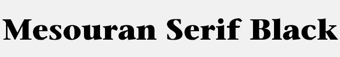 Mesouran Serif Black SSi Bold