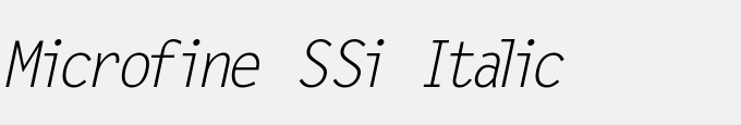 Microfine SSi Italic