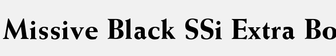 Missive Black SSi Extra Bold