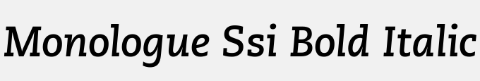 Monologue SSi Bold Italic
