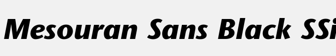 Mesouran Sans Black SSi Bold Italic