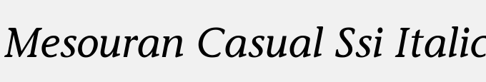 Mesouran Casual SSi Italic