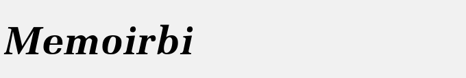 Memoir Fed Kursiv